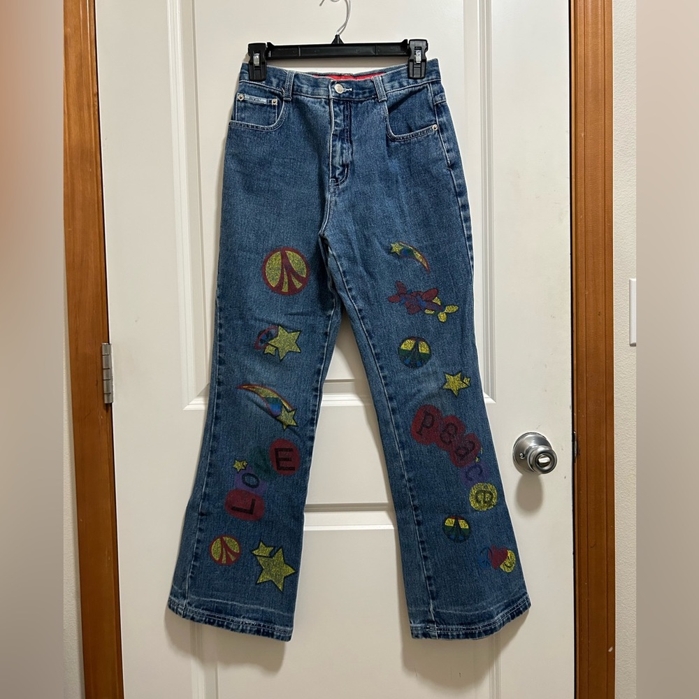 Vintage Revolt jeans, girl’s size 16, hippie piece